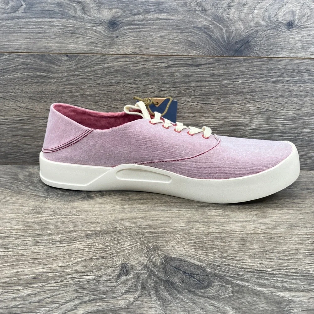 OluKai Tradewind Sneakers Mens 10.5 Red Lava Textile Low Top Shoes 10533-7U7U